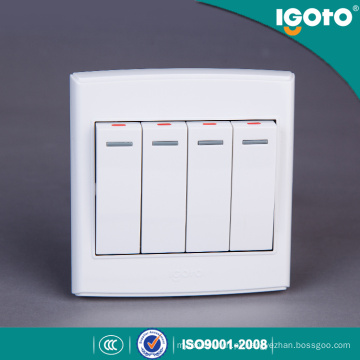 Igoto Padrão Britânico D3041 4 Gang 1 Way 86 Series Interruptor De Parede Elétrica